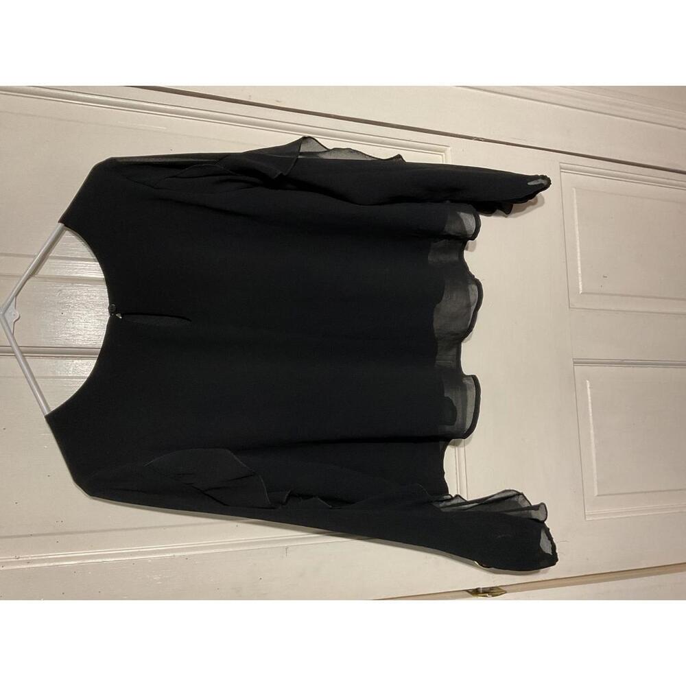 Xhilaration black long sleeve Medium Blouse shirt - Picture 2 of 10